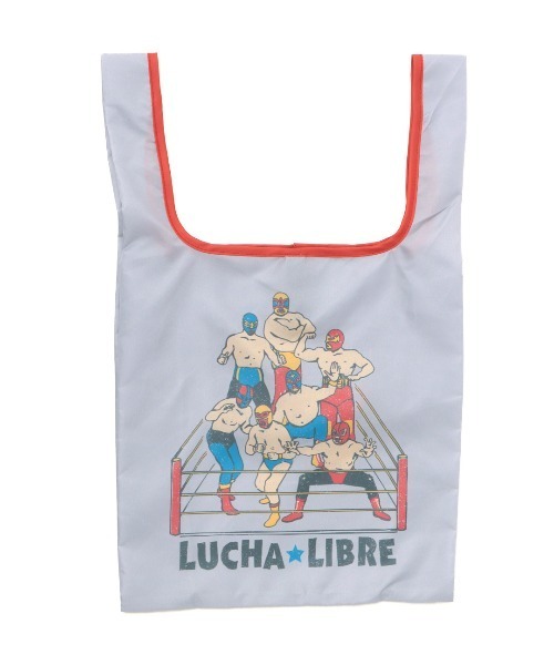 チチカカ（チチカカ）の「コンパクトプリントエコバッグ（エコバッグ/サブバッグ・レディース・ブルー/グレー・FREE）」の6枚目の写真