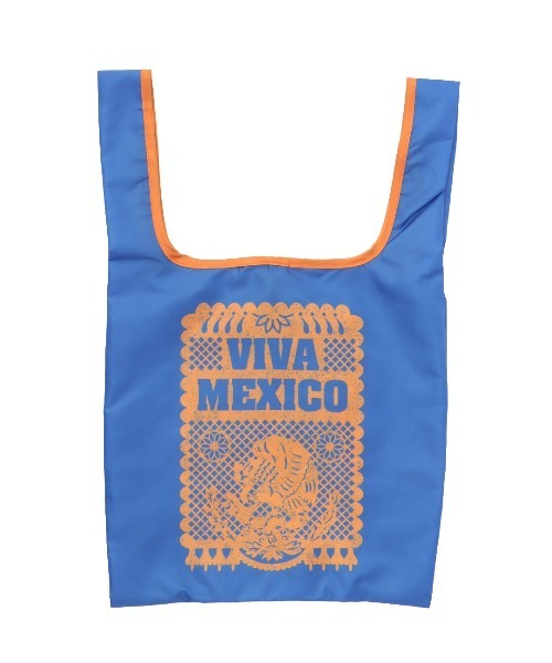 チチカカ（チチカカ）の「コンパクトプリントエコバッグ（エコバッグ/サブバッグ・レディース・ブルー/グレー・FREE）」の7枚目の写真