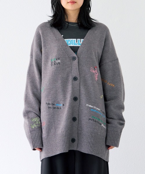 LAVEANGE(ラビアンジェ)の「刺繍ニットカーディガン(カーディガン/ボレロ・レディース・ブラック/グレー・F)」の17枚目の写真