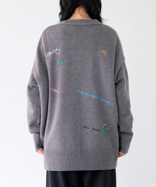 LAVEANGE(ラビアンジェ)の「刺繍ニットカーディガン(カーディガン/ボレロ・レディース・ブラック/グレー・F)」の19枚目の写真