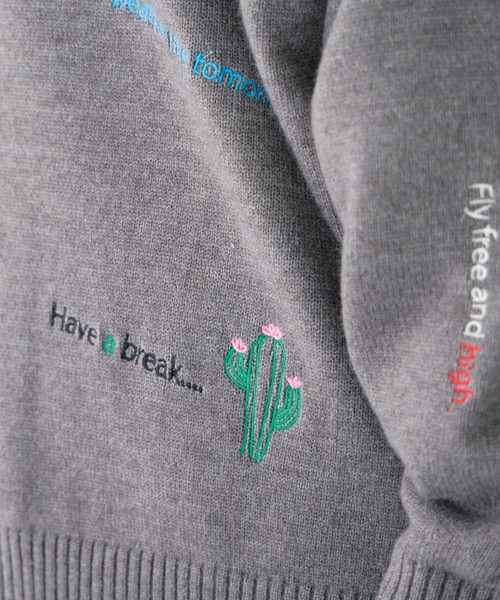 LAVEANGE(ラビアンジェ)の「刺繍ニットカーディガン(カーディガン/ボレロ・レディース・ブラック/グレー・F)」の10枚目の写真