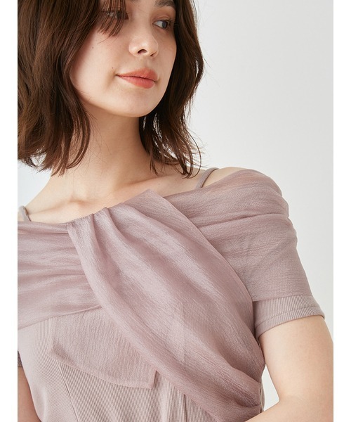 SNIDEL（スナイデル）の「リボンディテールカットトップス（T