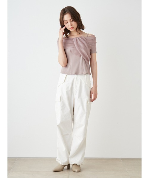 snidel リボンディテールカットトップス SNIDEL（スナイデル）の「リボンディテールカットトップス（T
