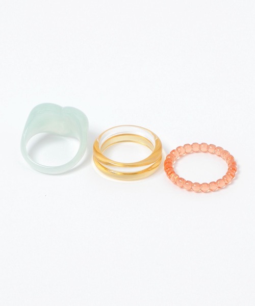 niko and...（ニコアンド）の「ハート3SETリング（リング・レディース・グリーン/レッド・0）」の6枚目の写真