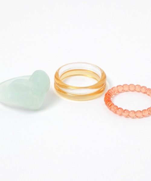 niko and...（ニコアンド）の「ハート3SETリング（リング・レディース・グリーン/レッド・0）」の5枚目の写真