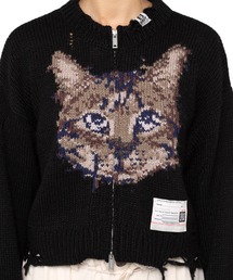 完売品 メゾンミハラヤスヒロ ジップアップ ネコ カーディガン セーター 完売品 メゾンミハラヤスヒロ ジップアップ ネコ カーディガン