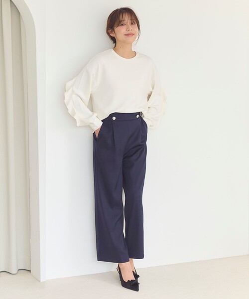 Feroux（フェルゥ）の「【洗える】ダンボール プルオーバー（スウェット・レディース・ブラック系/ライトグレー系/アイボリー系・F）」の8枚目の写真