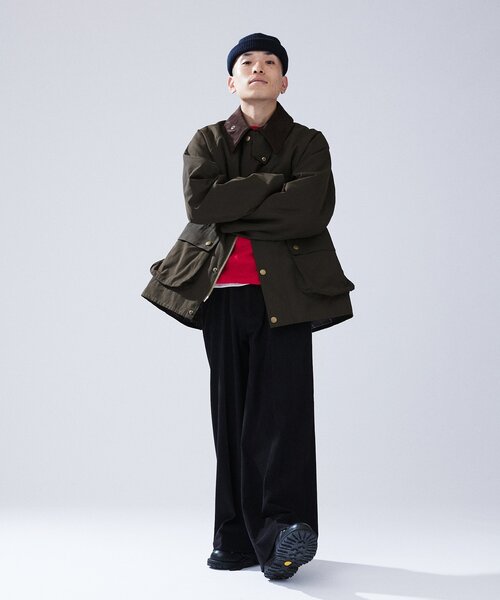 Barbour（バブアー）の「BARBOUR / バブアー  417別注 Short BEDALE（ナイロンジャケット・メンズ・チャコールグレー/ネイビー/カーキ・40/38/42）」の18枚目の写真