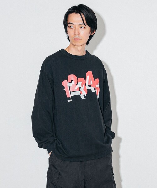 Benjamin Edger ロゴプリント長袖カットソー L