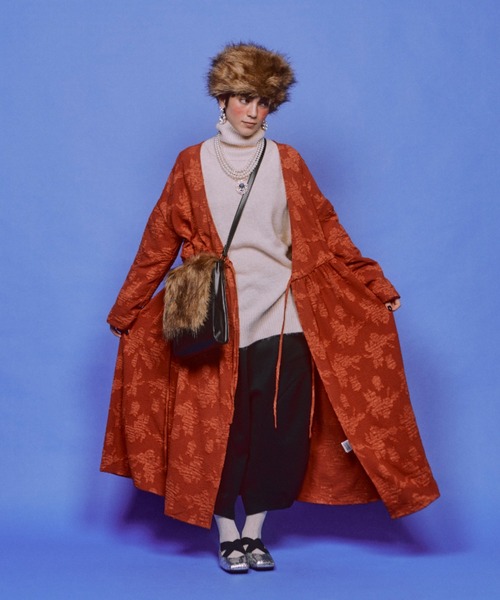 美品✨manana suerte ジャガードカシュクールワンピース ガウン ジャガードカシュクールワンピース（ワンピース）｜manana