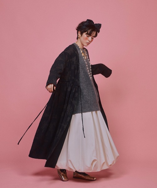 美品✨manana suerte ジャガードカシュクールワンピース ガウン ジャガードカシュクールワンピース（ワンピース）｜manana