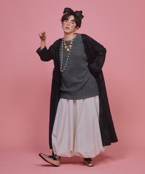 美品✨manana suerte ジャガードカシュクールワンピース ガウン ジャガードカシュクールワンピース（ワンピース）｜manana