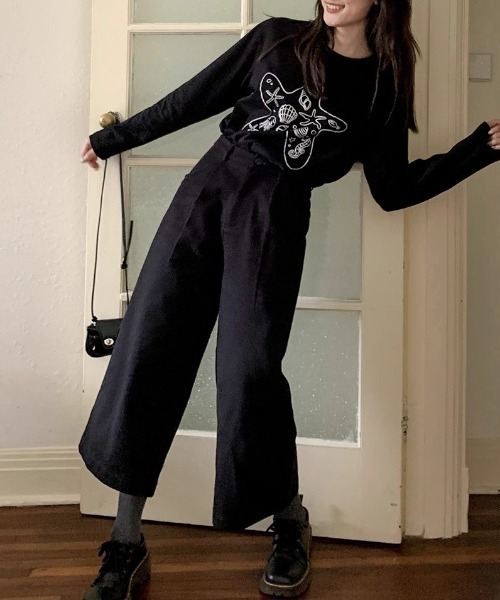 GEMEDA(ジェメダ)の「貝殻プリントT(Tシャツ/カットソー・レディース・ホワイト/ブラック・M)」の18枚目の写真