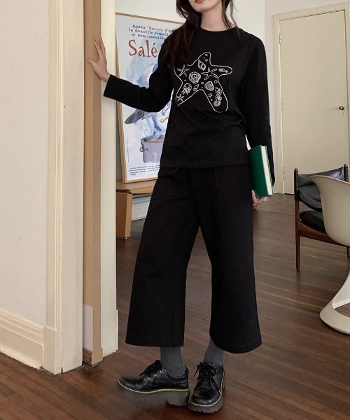 GEMEDA(ジェメダ)の「貝殻プリントT(Tシャツ/カットソー・レディース・ホワイト/ブラック・M)」の17枚目の写真