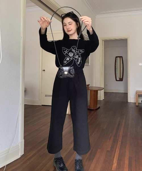 GEMEDA(ジェメダ)の「貝殻プリントT(Tシャツ/カットソー・レディース・ホワイト/ブラック・M)」の14枚目の写真