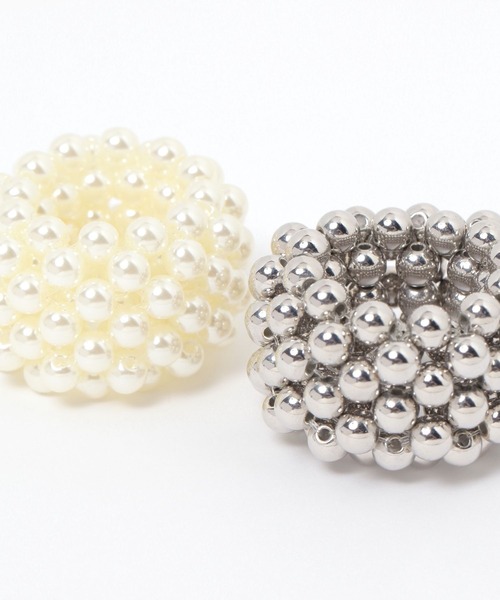 LOWRYS FARM（ローリーズファーム）の「ボールミニゴム　 142900（バレッタ/ヘアクリップ・レディース・シルバー/アイボリー/ブラック・FREE）」の6枚目の写真