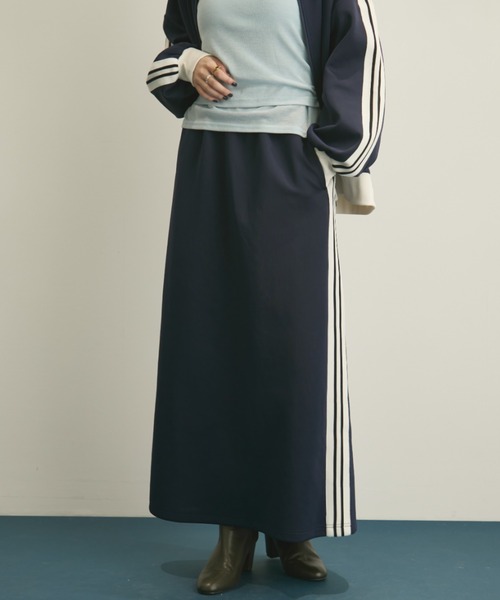 MERLOT（メルロー）の「ダブルライントラックスカート/セットアップ着用可能（スカート・レディース・バーガンディー/ネイビー・FREE）」の20枚目の写真