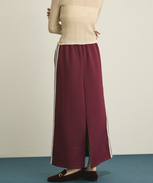 MERLOT（メルロー）の「ダブルライントラックスカート/セットアップ着用可能（スカート・レディース・バーガンディー/ネイビー・FREE）」の10枚目の写真