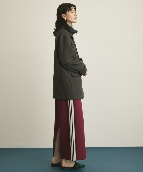 MERLOT（メルロー）の「ダブルライントラックスカート/セットアップ着用可能（スカート・レディース・バーガンディー/ネイビー・FREE）」の17枚目の写真