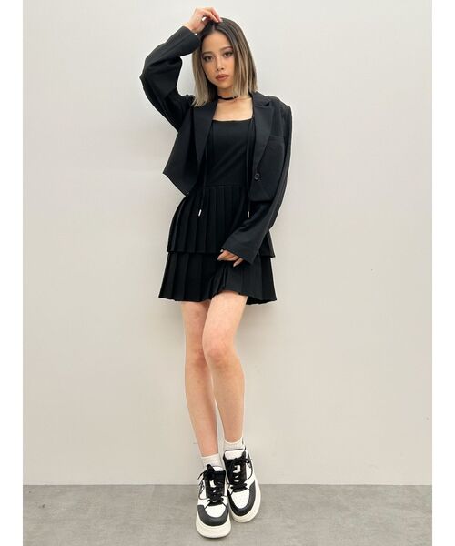 GYDA（ジェイダ）の「ティアードプリーツワンピース（ワンピース・レディース・ベージュ/グレー/ブラック・FREE）」の9枚目の写真