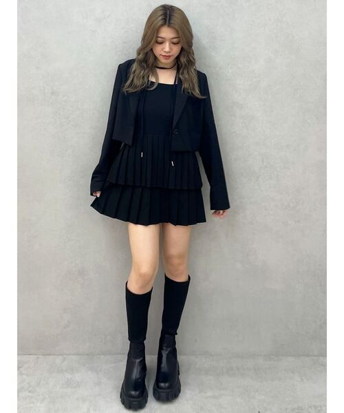 GYDA（ジェイダ）の「ティアードプリーツワンピース（ワンピース・レディース・ベージュ/グレー/ブラック・FREE）」の19枚目の写真