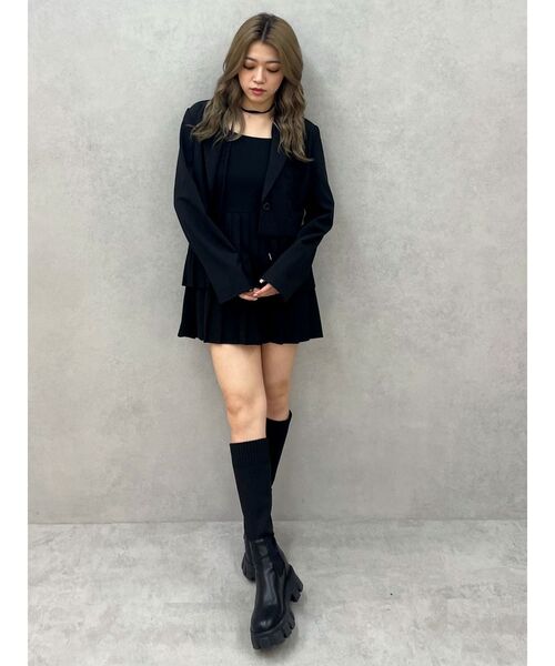 GYDA（ジェイダ）の「ティアードプリーツワンピース（ワンピース・レディース・ベージュ/グレー/ブラック・FREE）」の20枚目の写真