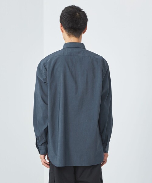 green label relaxing（グリーンレーベルリラクシング）の「FINE BASIC シャンブレー レギュラーカラー シャツ -ストレッチ-（シャツ/ブラウス・メンズ・ライトグレー/ロイヤルブルー/ネイビー・XXL/XL/S/M/L）」の9枚目の写真