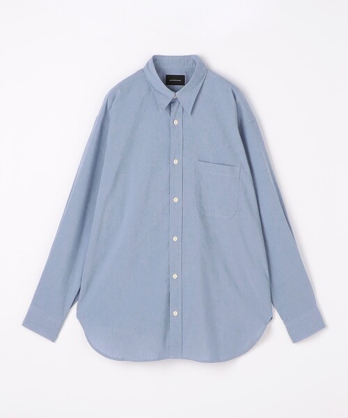green label relaxing（グリーンレーベルリラクシング）の「FINE BASIC シャンブレー レギュラーカラー シャツ -ストレッチ-（シャツ/ブラウス・メンズ・ライトグレー/ロイヤルブルー/ネイビー・XXL/XL/S/M/L）」の10枚目の写真
