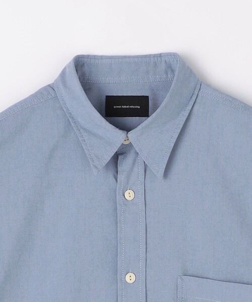 green label relaxing（グリーンレーベルリラクシング）の「FINE BASIC シャンブレー レギュラーカラー シャツ -ストレッチ-（シャツ/ブラウス・メンズ・ライトグレー/ロイヤルブルー/ネイビー・XXL/XL/S/M/L）」の12枚目の写真