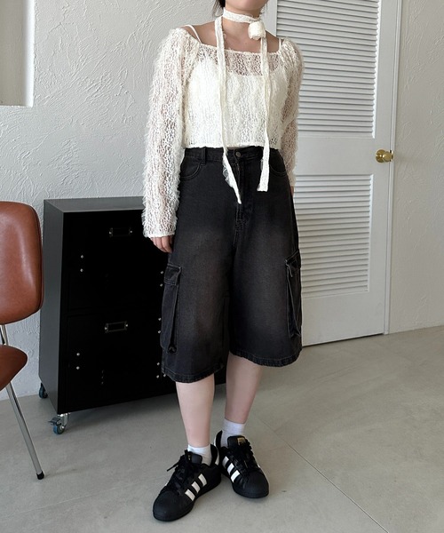 apres jour mignon（アプレジュールミニョン）の「【apresjour mignon SOIE】バラチョーカートップス【ZOZOTOWN限定アイテム】（シャツ/ブラウス・レディース・ブラック/アイボリー・X-LARGE/フリー）」の18枚目の写真
