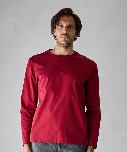 RATTLE TRAP(ラトルトラップ)の「シルケットスムースクルーネックT(Tシャツ/カットソー・メンズ・ホワイト/ボルドー/ブラック・S/M/L/LL)」の9枚目の写真