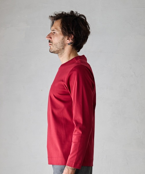 RATTLE TRAP(ラトルトラップ)の「シルケットスムースクルーネックT(Tシャツ/カットソー・メンズ・ホワイト/ボルドー/ブラック・S/M/L/LL)」の10枚目の写真