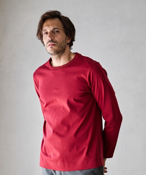 RATTLE TRAP(ラトルトラップ)の「シルケットスムースクルーネックT(Tシャツ/カットソー・メンズ・ホワイト/ボルドー/ブラック・S/M/L/LL)」の13枚目の写真