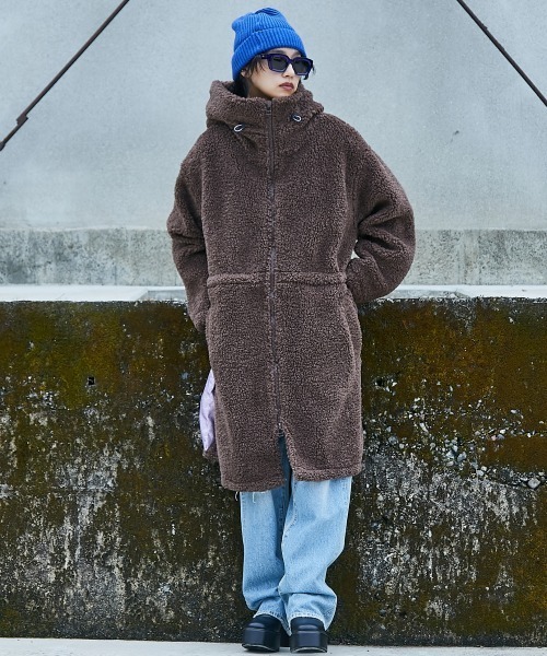 GEVS.(ジェイヴィス)の「ボアモッズコート <大きいサイズ有>GEVS.(モッズコート・レディース・ベージュ/ブラウン・4L/3L/LL/L/M/5L)」の18枚目の写真