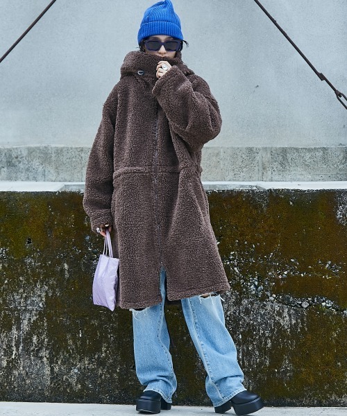 GEVS.(ジェイヴィス)の「ボアモッズコート <大きいサイズ有>GEVS.(モッズコート・レディース・ベージュ/ブラウン・4L/3L/LL/L/M/5L)」の19枚目の写真