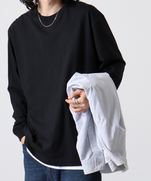 atONE（アットワン）の「5.6オンスハイグレードロングスリーブTシャツ（Tシャツ/カットソー・レディース・グリーン系その他3/バーガンディー/ブラック/アッシュ/ネイビー・L/M/XL）」の14枚目の写真