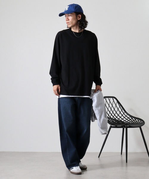 atONE（アットワン）の「5.6オンスハイグレードロングスリーブTシャツ（Tシャツ/カットソー・レディース・グリーン系その他3/バーガンディー/ブラック/アッシュ/ネイビー・L/M/XL）」の16枚目の写真