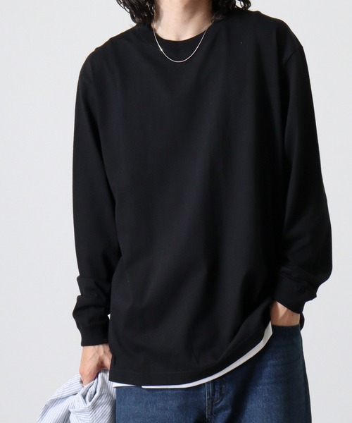 atONE（アットワン）の「5.6オンスハイグレードロングスリーブTシャツ（Tシャツ/カットソー・レディース・グリーン系その他3/バーガンディー/ブラック/アッシュ/ネイビー・L/M/XL）」の15枚目の写真