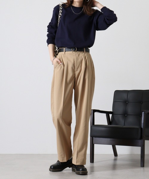 atONE（アットワン）の「5.6オンスハイグレードロングスリーブTシャツ（Tシャツ/カットソー・レディース・グリーン系その他3/バーガンディー/ブラック/アッシュ/ネイビー・L/M/XL）」の12枚目の写真