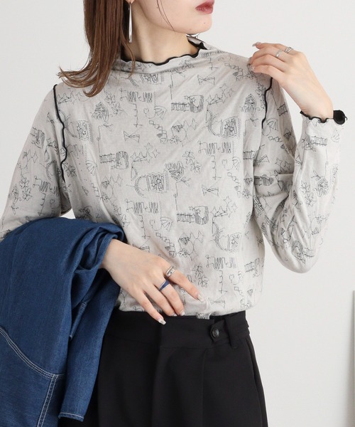tシャツ BRODIAEA 線画メロウプルオーバー レディース セール】BRODIAEA 線画メロウプルオーバー（Tシャツ/カットソー