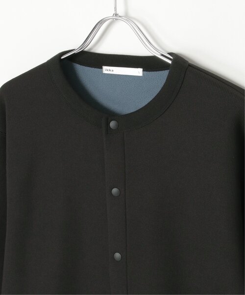 ikka（イッカ）の「ボンディングクルーネックカーディガン（カーディガン/ボレロ・メンズ・チャコールグレー/ブラック/ネイビー/ベージュ・M/L/XL/S）」の16枚目の写真