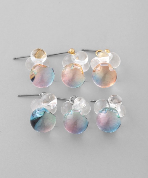 ANEMONE（アネモネ）の「クリアカラースフィアピアス（ピアス（両耳用）・レディース・ブルー/マルチ・FREE）」の8枚目の写真