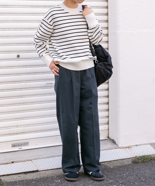 FORK&SPOON(フォークアンドスプーン)の「FORK&SPOON イージーチノパンツ(その他パンツ・レディース・スミクロ/ベージュ・1/2)」の7枚目の写真