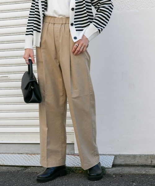 FORK&SPOON(フォークアンドスプーン)の「FORK&SPOON イージーチノパンツ(その他パンツ・レディース・スミクロ/ベージュ・1/2)」の14枚目の写真
