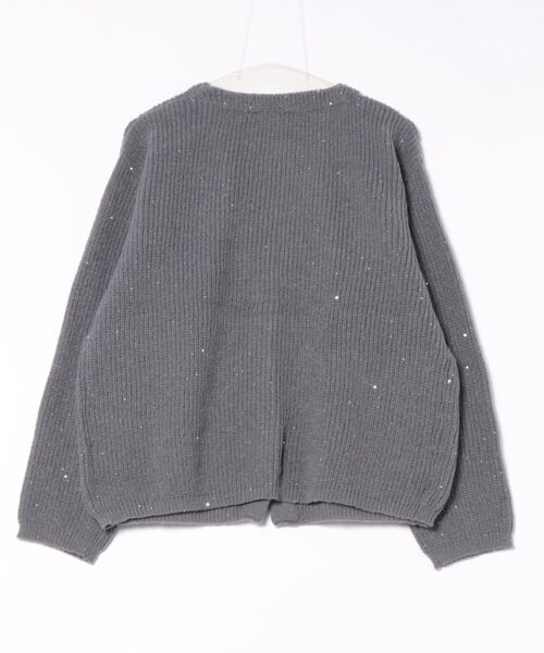 STYLEBLOCK（スタイルブロック）の「スパンコールニットカーディガン（カーディガン/ボレロ・レディース・ダークグレー/ライトグレー/グリーン/アイボリー/ピンクベージュ/ブラック・M）」の7枚目の写真