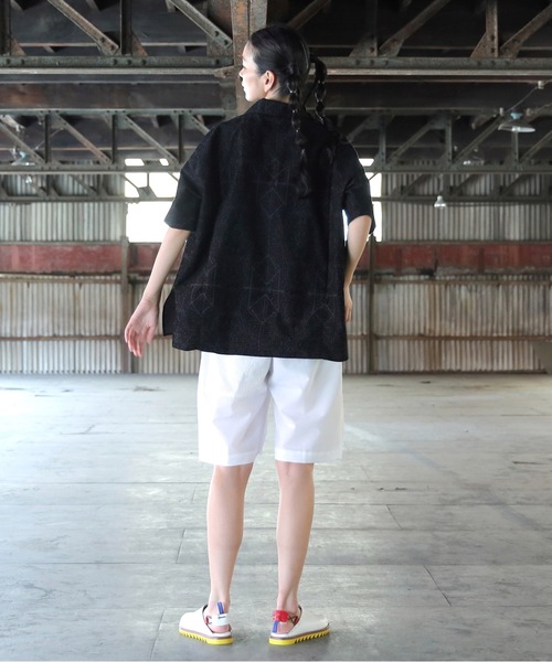STOF(ストフ)の「Stone Yard Floc Shirt(シャツ/ブラウス・メンズ・ブラック/ホワイト・S/M)」の5枚目の写真