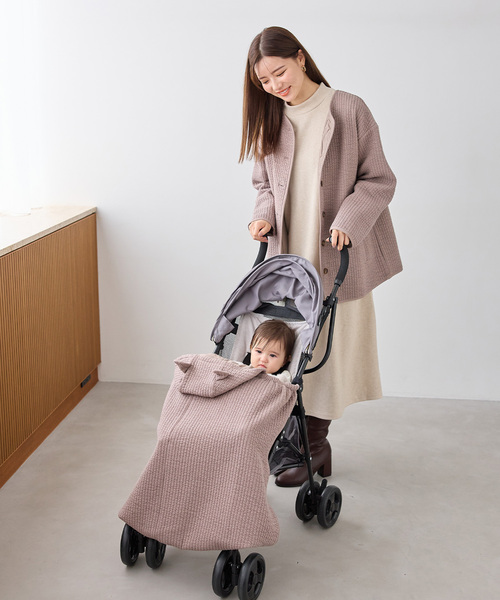 ニットキルト ママコート・ベビーケープセット/ダッカ―付き(マタニティ