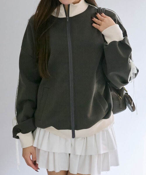 OLIVE des OLIVE レースリボントラックジャケット OLIVE des OLIVE/【OLIVE des OLIVE】レースリボントラック