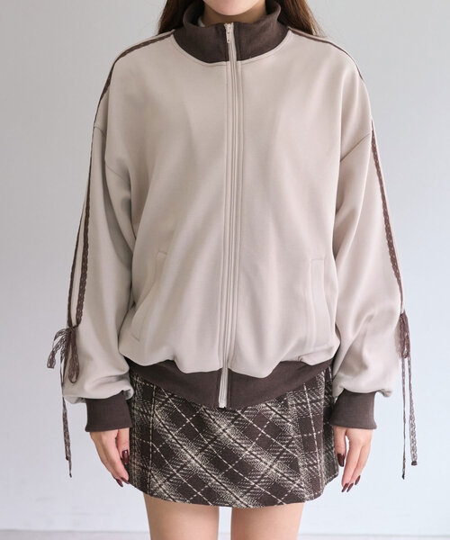 OLIVE des OLIVE レースリボントラックジャケット レースリボントラックジャケット | OLIVE des OLIVE(オリーブ デ