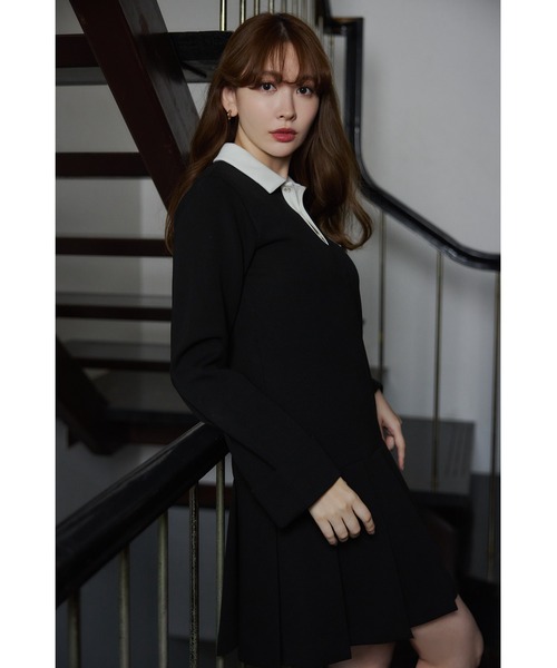 ワンピース Her lip to Polo Pleated Mini Dress Her lip to（ハーリップトゥー）の「Polo Pleated Mini Dress